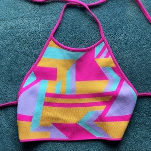 Zara open back high neck tank M